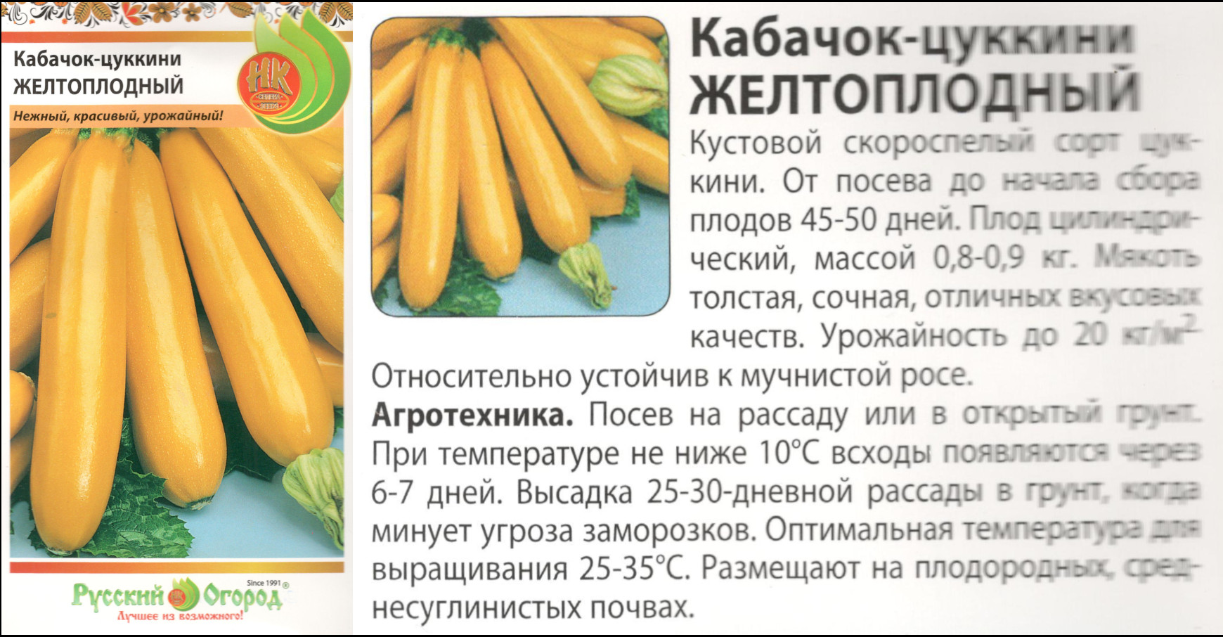 картинка Кабачок Желтоплодный 2 гр. цуккини $ Цв.сад интернет-магазин "Дачник"