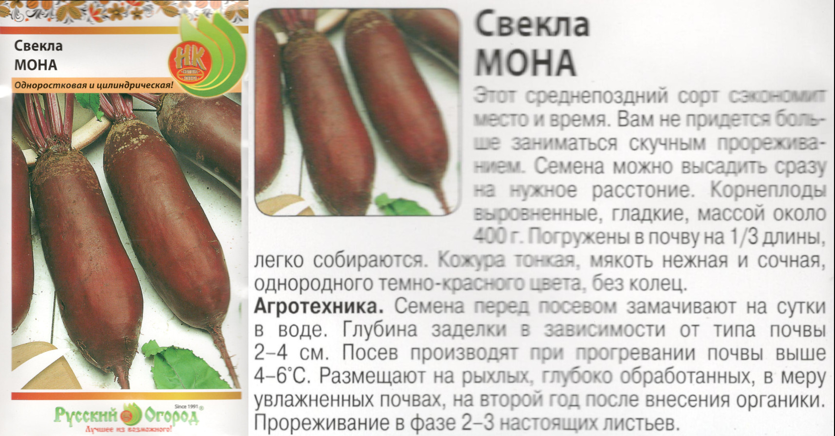 картинка Свекла Мона 2 гр. (НК) $ РО интернет-магазин "Дачник"