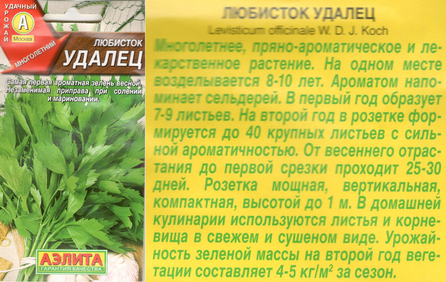 картинка Любисток Удалец 0,5 гр. $ Аэлита интернет-магазин "Дачник"