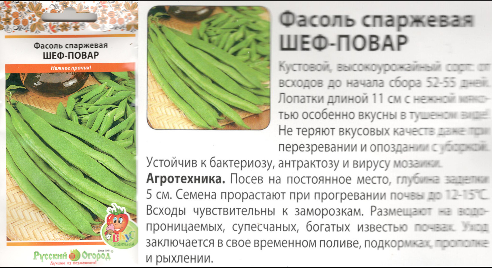 картинка Фасоль Шеф-Повар 8 гр. $ (спарж.) Цв.сад интернет-магазин "Дачник"